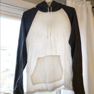 ⬇️ OLD NAVY - White / Dark Grey Loose Hoodie